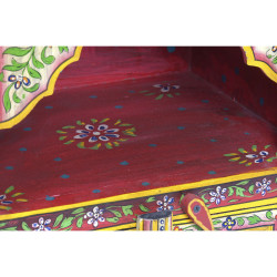 Mesita de Noche DKD Home Decor Rojo Multicolor Madera de mango Madera