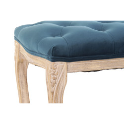 Banqueta DKD Home Decor Poliéster Terciopelo Madera de caucho Verde (