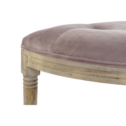 Banqueta DKD Home Decor  Natural Rosa Poliéster Terciopelo Madera de