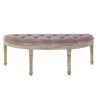 Banqueta DKD Home Decor  Natural Rosa Poliéster Terciopelo Madera de