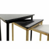 Juego de 3 Mesitas DKD Home Decor Blanco Negro Verde Dorado 68 x 46,5