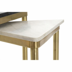 Juego de 3 Mesitas DKD Home Decor Blanco Negro Verde Dorado 68 x 46,5