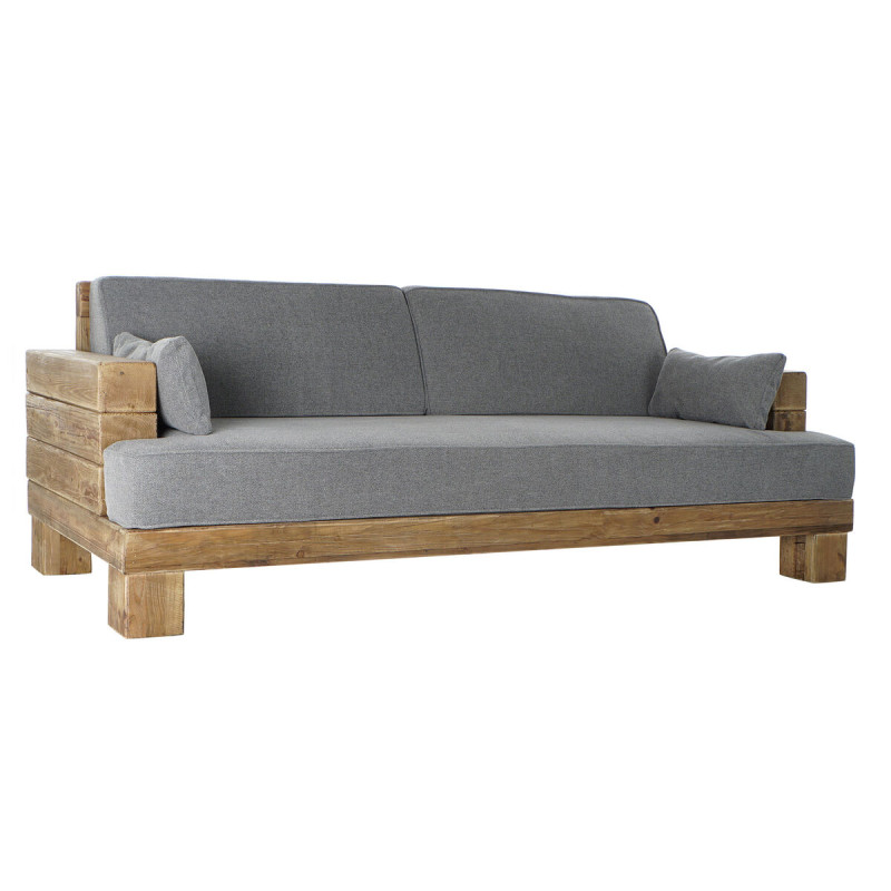 Sofá DKD Home Decor Gris Natural Alpino 224 x 95 x 82 cm Sofá DKD Home Decor Gris Natural Alpino 224 x 95 x 82 cm