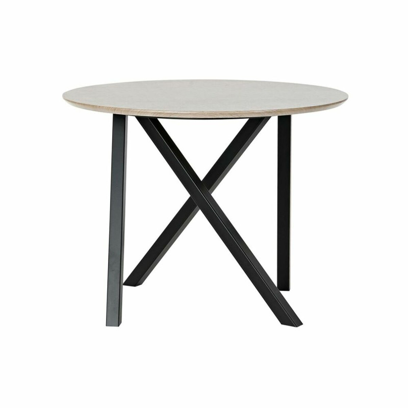 Mesa auxiliar DKD Home Decor 65 x 65 x 49,5 cm Negro Metal Madera Marr