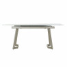 Mesa de Comedor DKD Home Decor Cristal Dorado Metal Blanco (140 x 80 x
