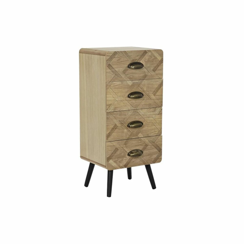 Cajonera DKD Home Decor Negro Natural Metal Madera MDF Boho 37 x 31,5 Cajonera DKD Home Decor Negro Natural Metal Madera MDF Boho 37 x 31,5