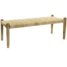 Banqueta DKD Home Decor 145 x 55 x 49 cm Natural Marrón Cuerda Madera