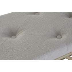 Banqueta DKD Home Decor Natural Beige Marrón Algodón Bambú (100 x 4