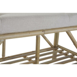 Banqueta DKD Home Decor Natural Beige Marrón Algodón Bambú (100 x 4
