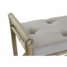 Banqueta DKD Home Decor Natural Beige Marrón Algodón Bambú (100 x 4