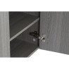 Aparador DKD Home Decor Cristal Gris Aluminio Roble Cristal Templado (