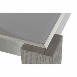 Mesa de Comedor DKD Home Decor Cristal Gris Aluminio Roble Cristal Tem