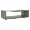 Mesa de Centro DKD Home Decor Cristal Aluminio Roble Cristal Templado