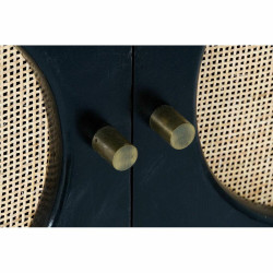 Aparador DKD Home Decor Negro Natural Ratán Madera de mango (150 x 40