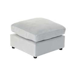 Reposapiés DKD Home Decor Madera Poliéster Celeste Moderno (55 x 55