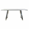 Mesa de Comedor DKD Home Decor Cristal Acero Gris oscuro (180 x 90 x 7