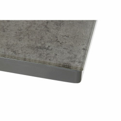 Mesa de Comedor DKD Home Decor Cristal Acero Gris oscuro (180 x 90 x 7