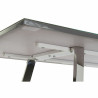 Mesa de Comedor DKD Home Decor Cristal Acero Gris oscuro (180 x 90 x 7