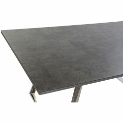 Mesa de Comedor DKD Home Decor Cristal Acero Gris oscuro (180 x 90 x 7
