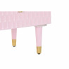Mesita de Noche DKD Home Decor 52 x 42 x 65 cm Metal Rosa claro Madera