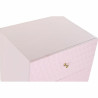 Mesita de Noche DKD Home Decor 52 x 42 x 65 cm Metal Rosa claro Madera