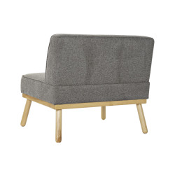 Sillón DKD Home Decor 80 x 66 x 72 cm Abeto Madera Marrón Gris oscur