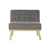 Sillón DKD Home Decor 80 x 66 x 72 cm Abeto Madera Marrón Gris oscur
