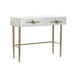 Consola DKD Home Decor Blanco Multicolor Dorado Metal Hierro Madera de