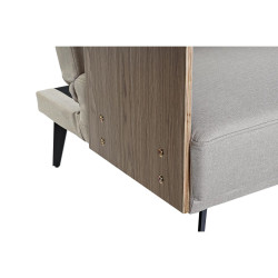 Sofá Cama DKD Home Decor 203 x 87 x 81 cm Negro Beige Metal Marrón