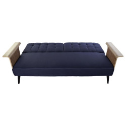 Sofá Cama DKD Home Decor Azul Marrón Negro Metal Moderno Urbano 203