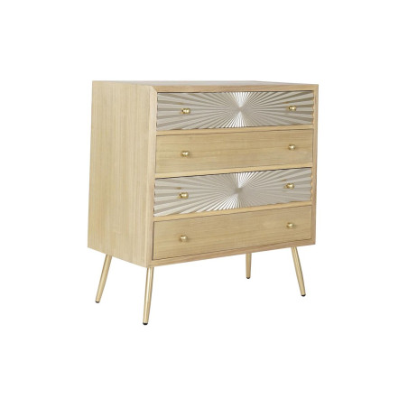 Cómoda DKD Home Decor Dorado Natural Metal Abeto Madera MDF Moderno 8