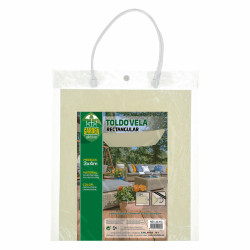 Velas de sombra Aktive Triangular Crema 300 x 0,5 x 400 cm (4 Unidades