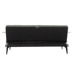 Sofá Cama DKD Home Decor 203 x 87 x 81 cm Negro Metal Marrón Verde