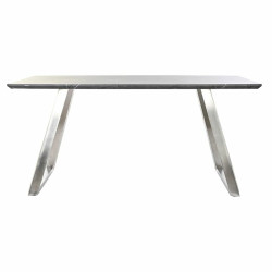 Mesa de Comedor DKD Home Decor Negro Acero Madera MDF 160 x 90 x 76 cm