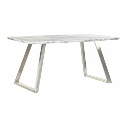 Mesa de Comedor DKD Home Decor Acero Blanco 160 x 90 x 76 cm Madera MD