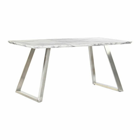 Mesa de Comedor DKD Home Decor Acero Blanco 160 x 90 x 76 cm Madera MD