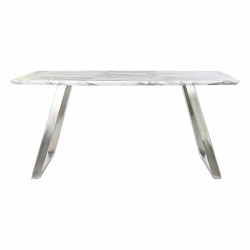 Mesa de Comedor DKD Home Decor Acero Blanco 160 x 90 x 76 cm Madera MD