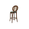 Taburete DKD Home Decor Verde Marrón oscuro Ratán Madera de olmo 43