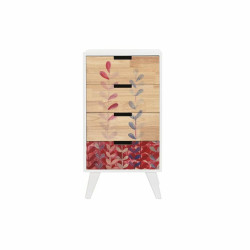Cajonera DKD Home Decor Blanco Granate Natural Madera de caucho Madera