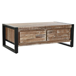 Mesa de Centro DKD Home Decor Metal Acacia (110 x 60 x 40 cm)