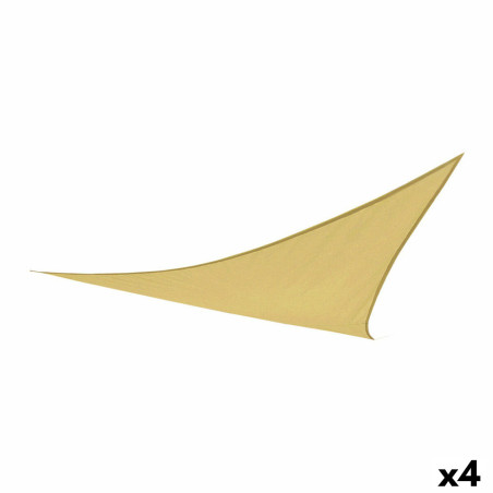 Velas de sombra Aktive Triangular Crema 360 x 0,5 x 360 cm (4 Unidades