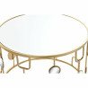 Juego de 2 Mesitas DKD Home Decor Espejo Dorado Metal (80 x 80 x 45 cm