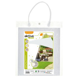 Velas de sombra Aktive Triangular Blanco 360 x 0,5 x 360 cm (4 Unidade