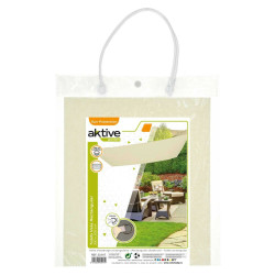 Velas de sombra Aktive Triangular Crema 200 x 0,5 x 300 cm (4 Unidades
