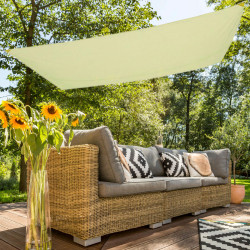 Velas de sombra Aktive Triangular Crema 200 x 0,5 x 300 cm (4 Unidades