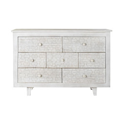 Cómoda DKD Home Decor Blanco Multicolor Metal Madera de mango Indio 3