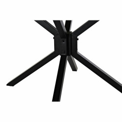Mesa de Comedor DKD Home Decor 127 x 127 x 75 cm Natural Negro Metal A