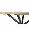 Mesa de Comedor DKD Home Decor 127 x 127 x 75 cm Natural Negro Metal A