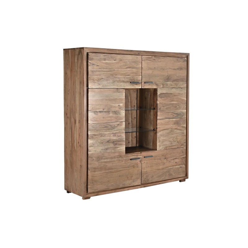 Armario DKD Home Decor 145 x 40 x 153 cm Cristal Marrón Acacia Armario DKD Home Decor 145 x 40 x 153 cm Cristal Marrón Acacia