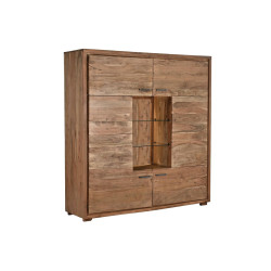 Armario DKD Home Decor  145 x 40 x 153 cm Cristal Marrón Acacia
